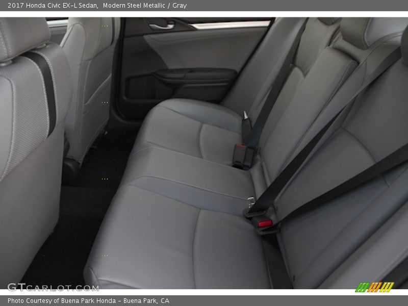 Modern Steel Metallic / Gray 2017 Honda Civic EX-L Sedan