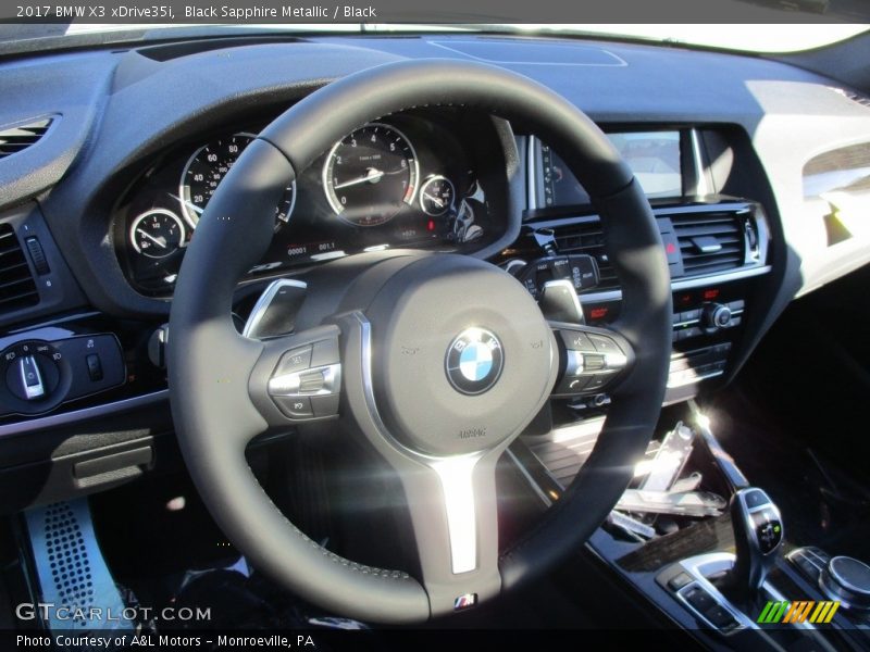 Black Sapphire Metallic / Black 2017 BMW X3 xDrive35i