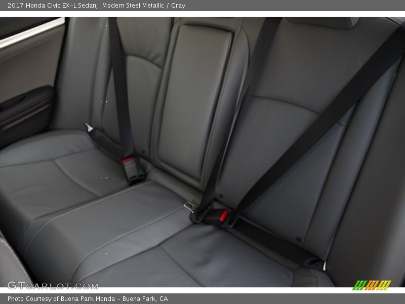 Modern Steel Metallic / Gray 2017 Honda Civic EX-L Sedan