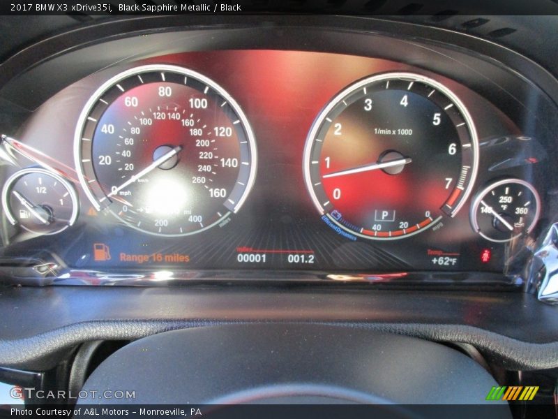 Black Sapphire Metallic / Black 2017 BMW X3 xDrive35i