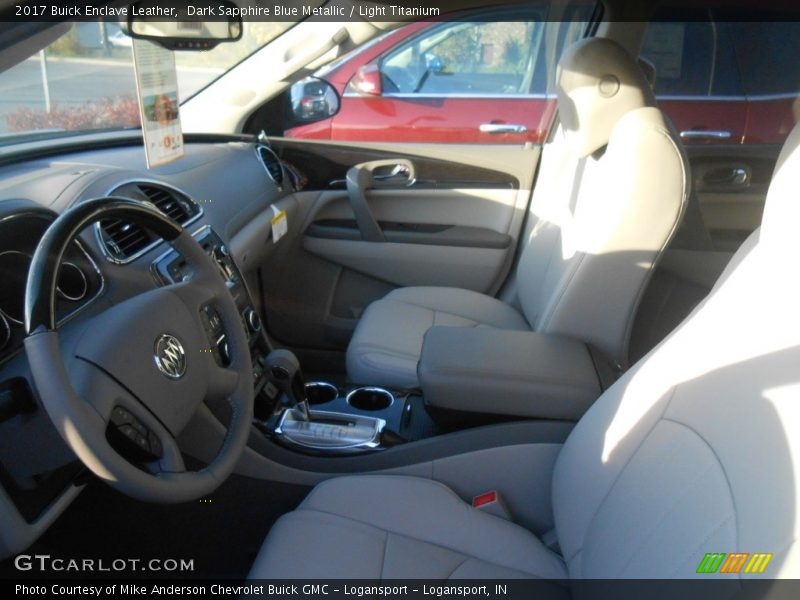 Dark Sapphire Blue Metallic / Light Titanium 2017 Buick Enclave Leather
