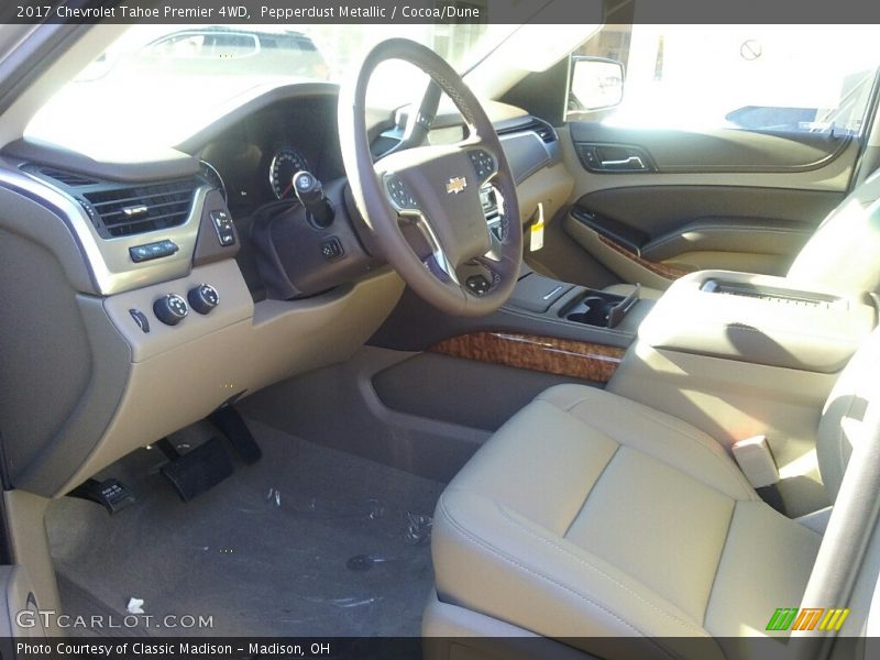 Pepperdust Metallic / Cocoa/Dune 2017 Chevrolet Tahoe Premier 4WD