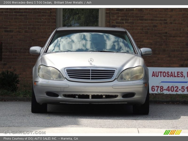 Brilliant Silver Metallic / Ash 2000 Mercedes-Benz S 500 Sedan