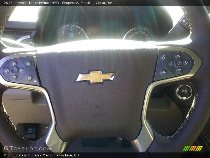 Pepperdust Metallic / Cocoa/Dune 2017 Chevrolet Tahoe Premier 4WD