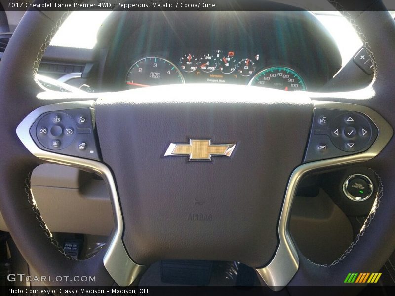Pepperdust Metallic / Cocoa/Dune 2017 Chevrolet Tahoe Premier 4WD