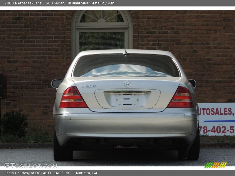 Brilliant Silver Metallic / Ash 2000 Mercedes-Benz S 500 Sedan