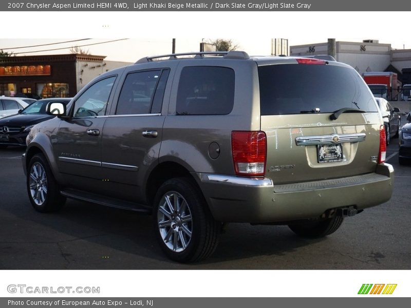 Light Khaki Beige Metallic / Dark Slate Gray/Light Slate Gray 2007 Chrysler Aspen Limited HEMI 4WD