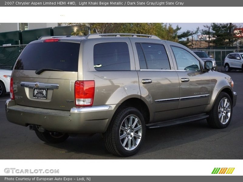 Light Khaki Beige Metallic / Dark Slate Gray/Light Slate Gray 2007 Chrysler Aspen Limited HEMI 4WD