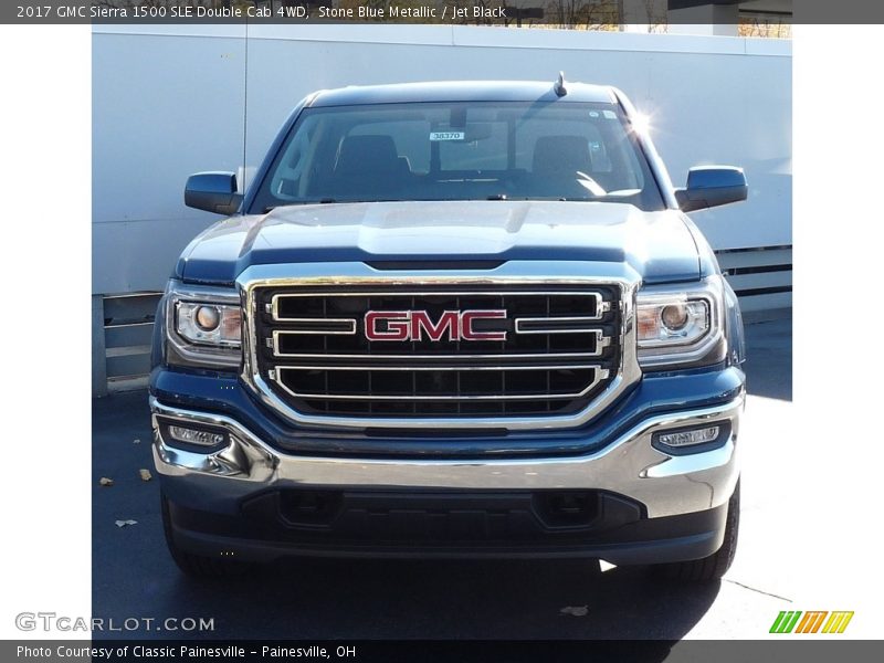  2017 Sierra 1500 SLE Double Cab 4WD Stone Blue Metallic