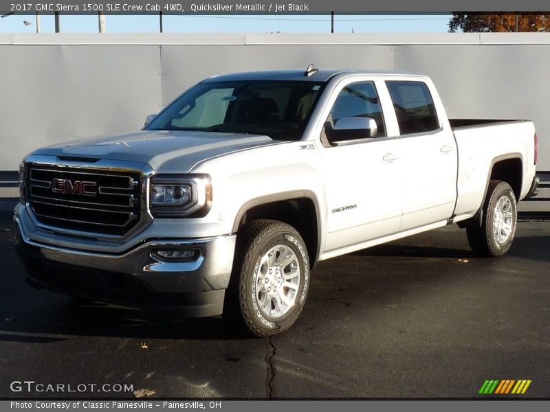 Quicksilver Metallic / Jet Black 2017 GMC Sierra 1500 SLE Crew Cab 4WD
