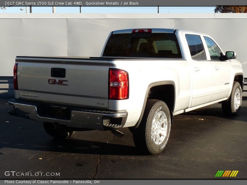 Quicksilver Metallic / Jet Black 2017 GMC Sierra 1500 SLE Crew Cab 4WD