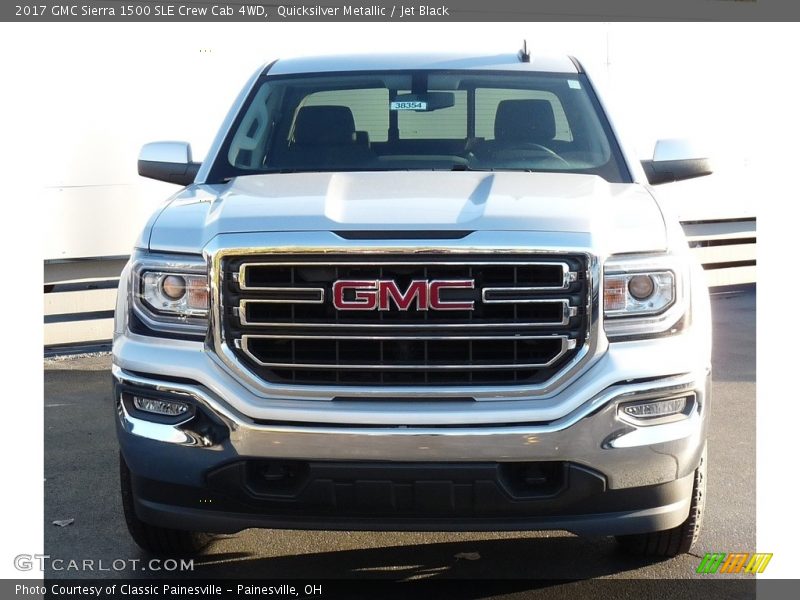 Quicksilver Metallic / Jet Black 2017 GMC Sierra 1500 SLE Crew Cab 4WD