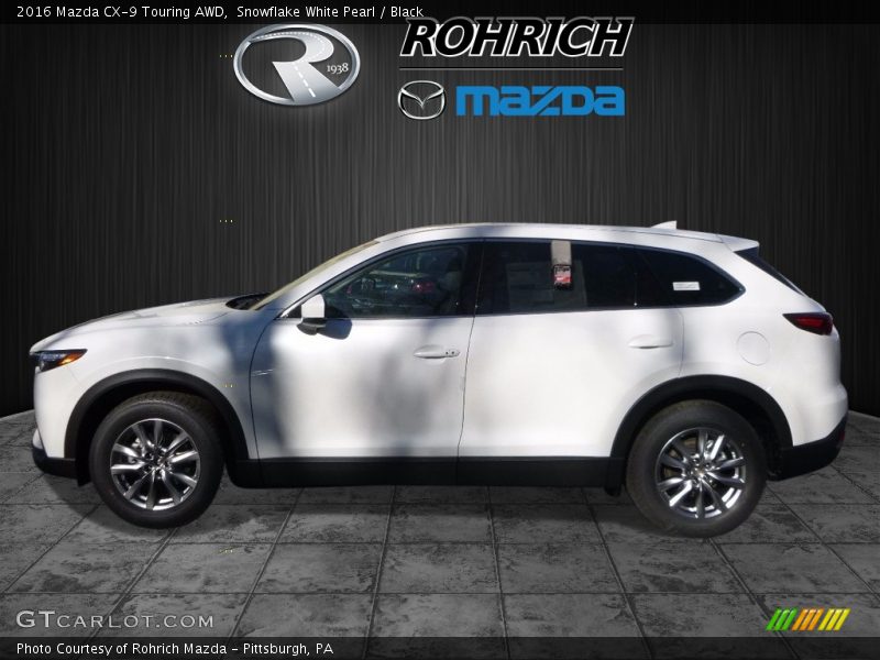 Snowflake White Pearl / Black 2016 Mazda CX-9 Touring AWD