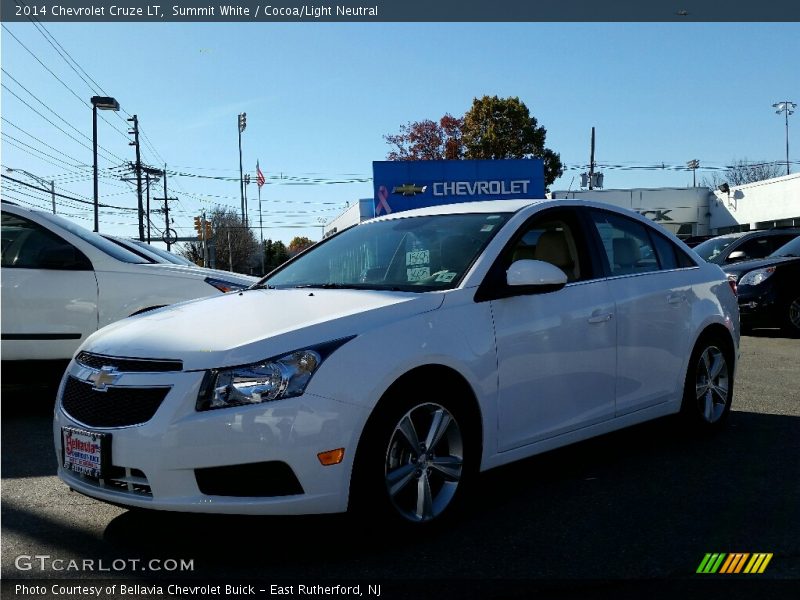 Summit White / Cocoa/Light Neutral 2014 Chevrolet Cruze LT