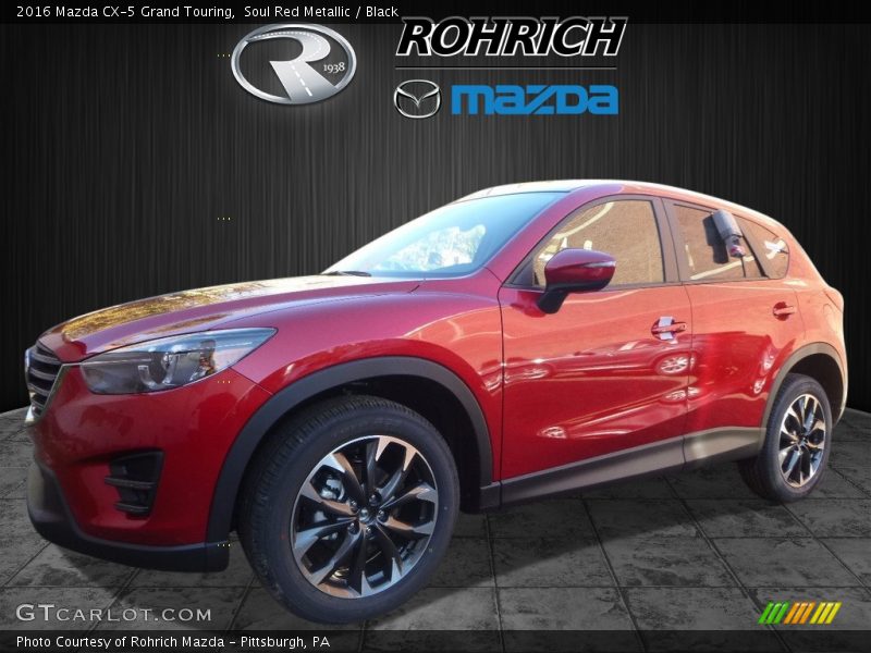 Soul Red Metallic / Black 2016 Mazda CX-5 Grand Touring