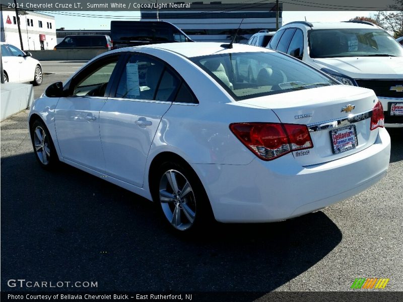 Summit White / Cocoa/Light Neutral 2014 Chevrolet Cruze LT