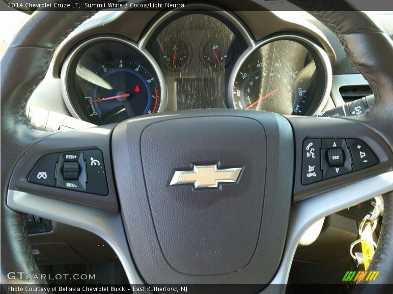 Summit White / Cocoa/Light Neutral 2014 Chevrolet Cruze LT