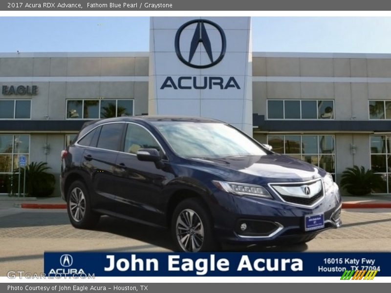 Fathom Blue Pearl / Graystone 2017 Acura RDX Advance