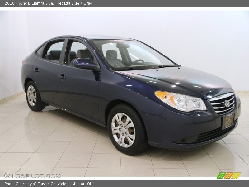 Regatta Blue / Gray 2010 Hyundai Elantra Blue
