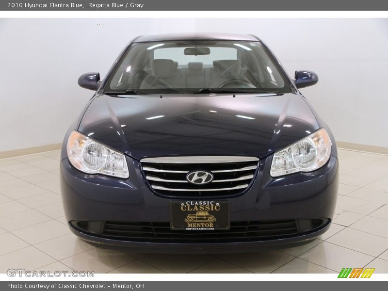 Regatta Blue / Gray 2010 Hyundai Elantra Blue