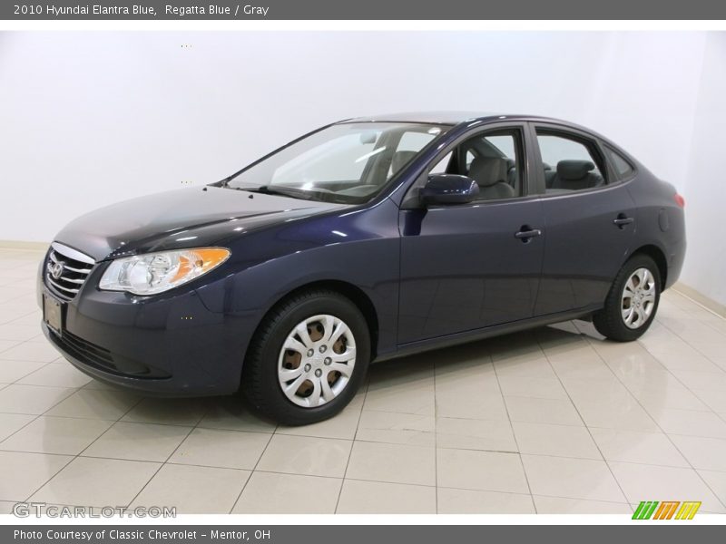 Regatta Blue / Gray 2010 Hyundai Elantra Blue