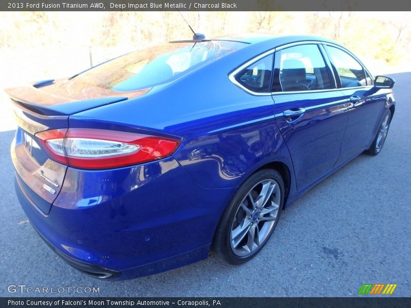 Deep Impact Blue Metallic / Charcoal Black 2013 Ford Fusion Titanium AWD