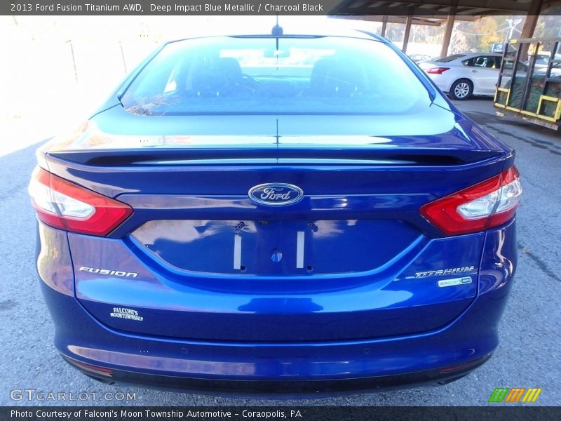 Deep Impact Blue Metallic / Charcoal Black 2013 Ford Fusion Titanium AWD