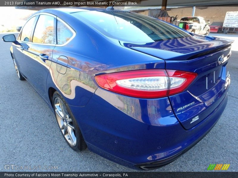 Deep Impact Blue Metallic / Charcoal Black 2013 Ford Fusion Titanium AWD