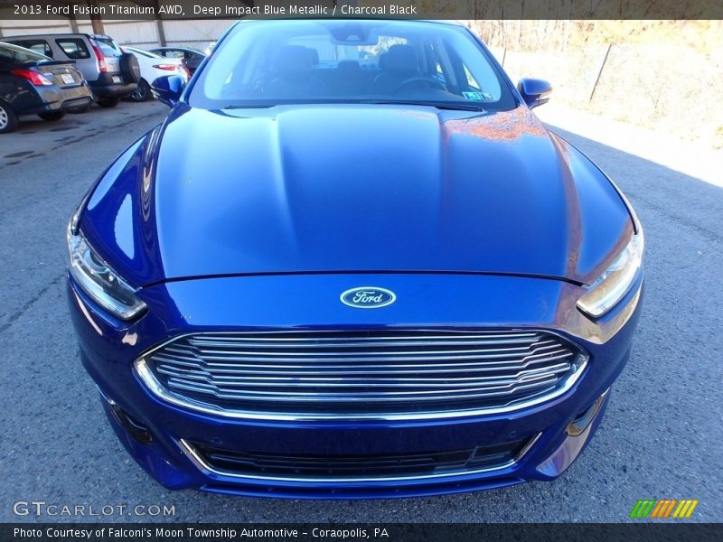 Deep Impact Blue Metallic / Charcoal Black 2013 Ford Fusion Titanium AWD