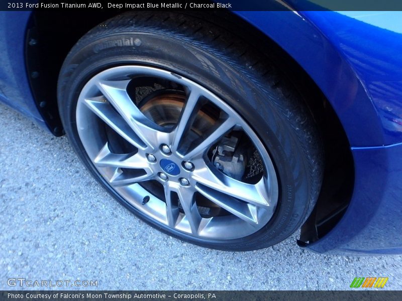 Deep Impact Blue Metallic / Charcoal Black 2013 Ford Fusion Titanium AWD