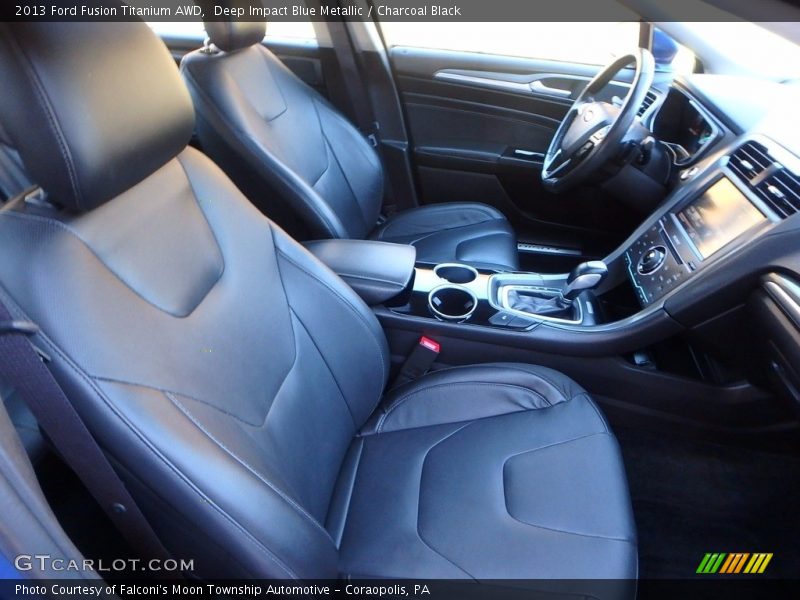 Deep Impact Blue Metallic / Charcoal Black 2013 Ford Fusion Titanium AWD