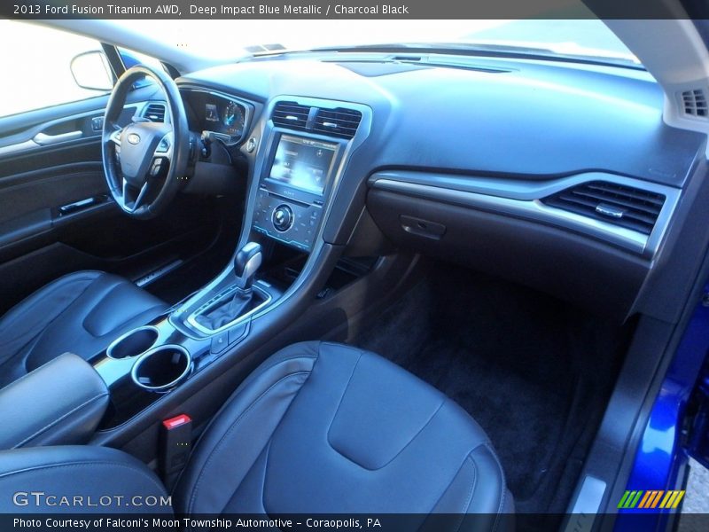 Deep Impact Blue Metallic / Charcoal Black 2013 Ford Fusion Titanium AWD