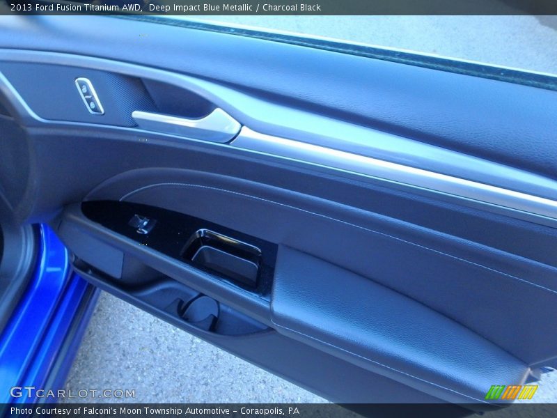 Deep Impact Blue Metallic / Charcoal Black 2013 Ford Fusion Titanium AWD