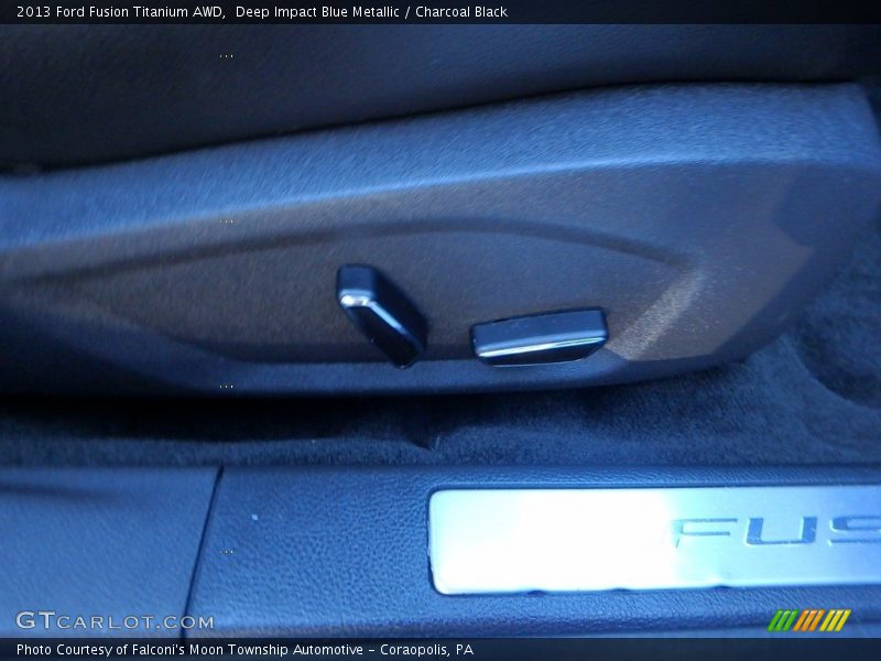 Deep Impact Blue Metallic / Charcoal Black 2013 Ford Fusion Titanium AWD