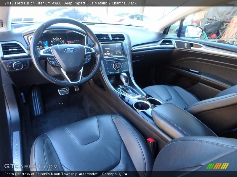 Deep Impact Blue Metallic / Charcoal Black 2013 Ford Fusion Titanium AWD