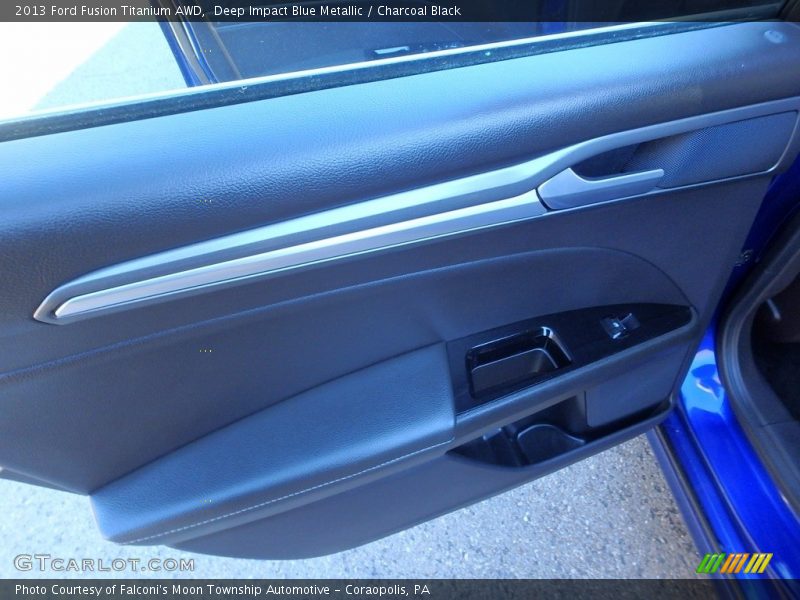 Deep Impact Blue Metallic / Charcoal Black 2013 Ford Fusion Titanium AWD
