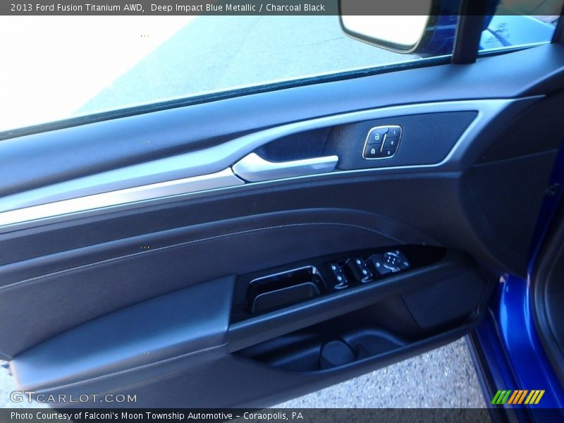 Deep Impact Blue Metallic / Charcoal Black 2013 Ford Fusion Titanium AWD