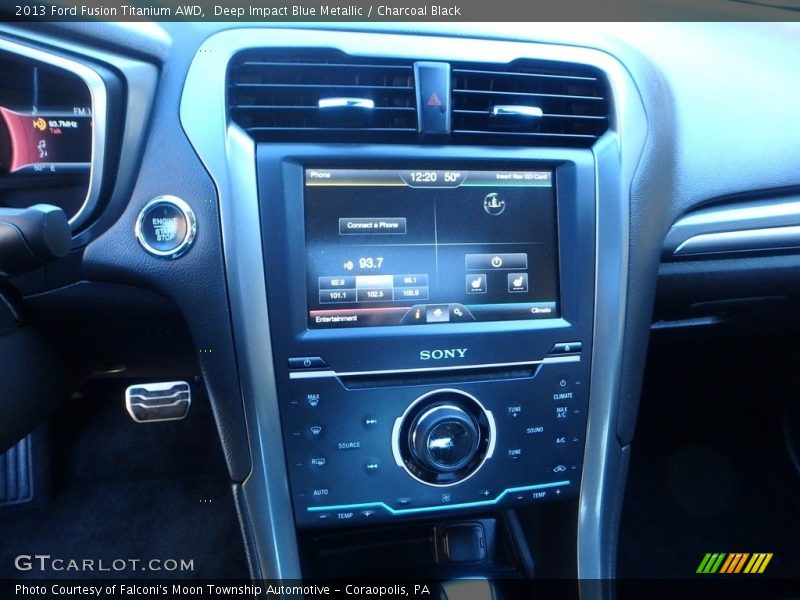 Deep Impact Blue Metallic / Charcoal Black 2013 Ford Fusion Titanium AWD