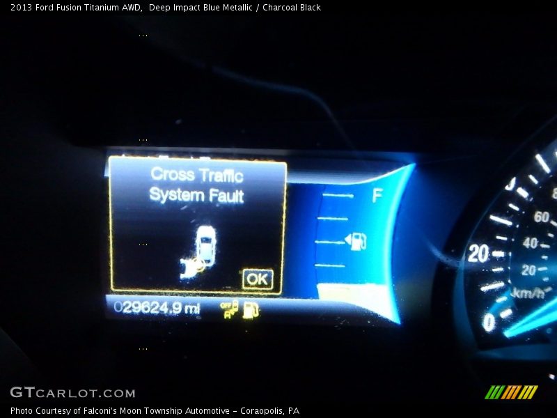 Deep Impact Blue Metallic / Charcoal Black 2013 Ford Fusion Titanium AWD