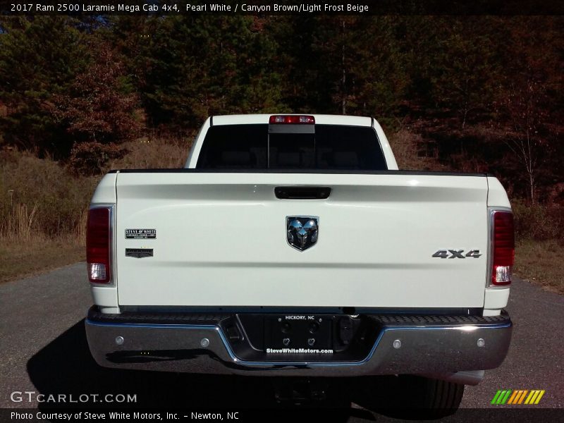 Pearl White / Canyon Brown/Light Frost Beige 2017 Ram 2500 Laramie Mega Cab 4x4