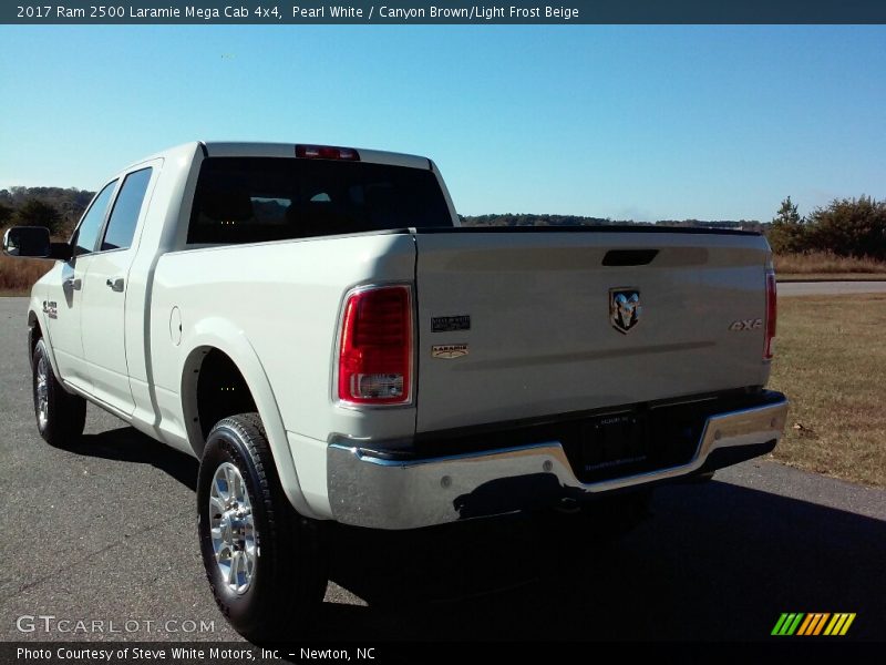 Pearl White / Canyon Brown/Light Frost Beige 2017 Ram 2500 Laramie Mega Cab 4x4