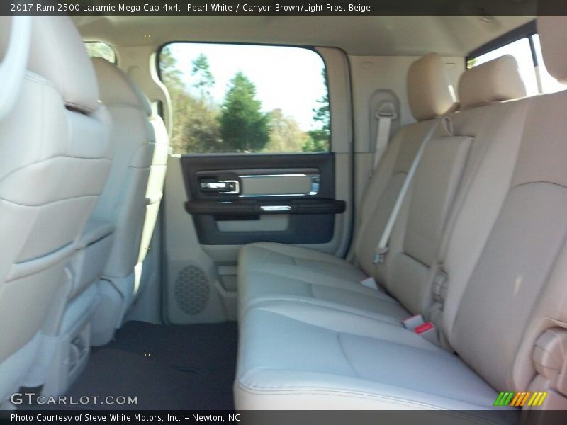 Pearl White / Canyon Brown/Light Frost Beige 2017 Ram 2500 Laramie Mega Cab 4x4