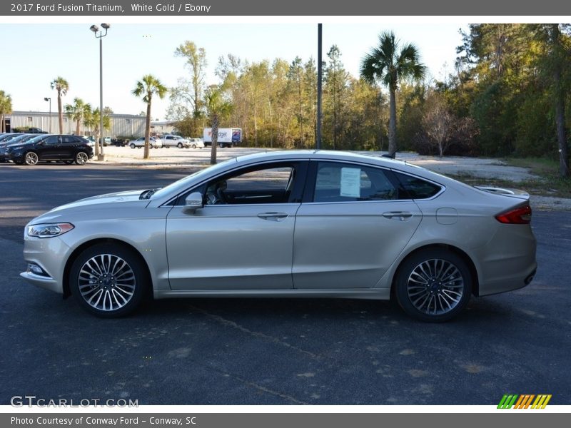 White Gold / Ebony 2017 Ford Fusion Titanium
