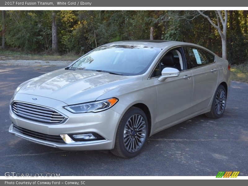 White Gold / Ebony 2017 Ford Fusion Titanium