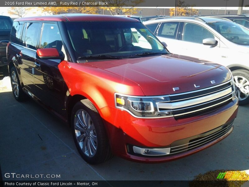 Ruby Red / Charcoal Black 2016 Ford Flex Limited AWD