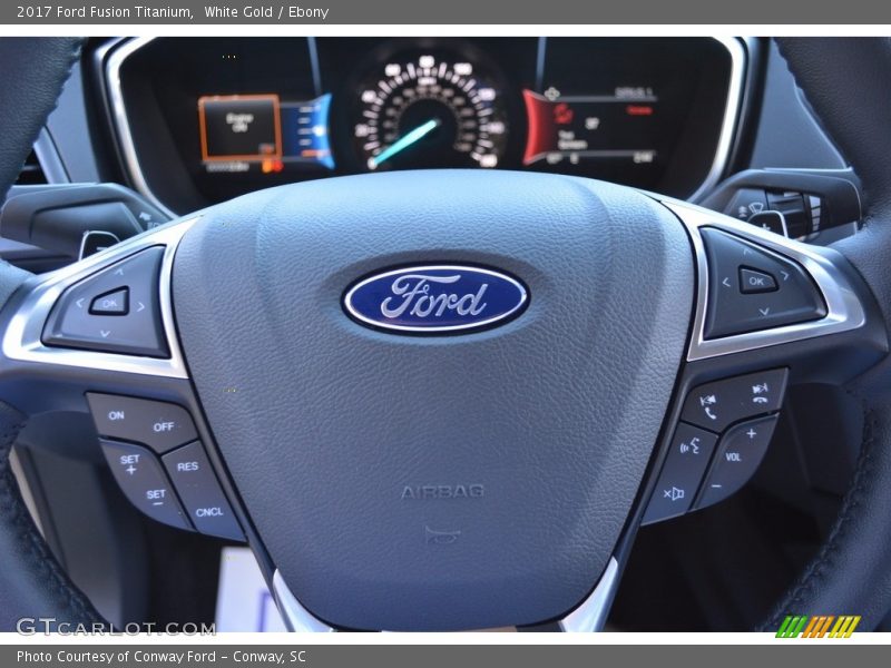 White Gold / Ebony 2017 Ford Fusion Titanium