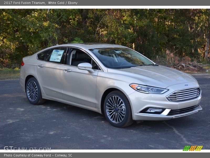 White Gold / Ebony 2017 Ford Fusion Titanium
