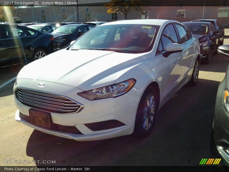 Oxford White / Ebony 2017 Ford Fusion SE