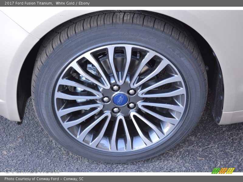White Gold / Ebony 2017 Ford Fusion Titanium