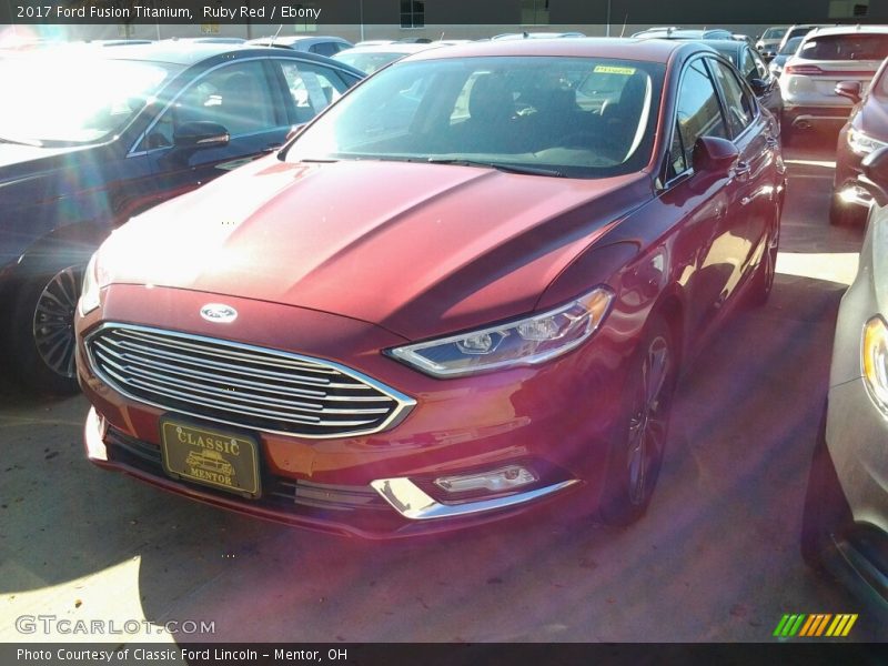 Ruby Red / Ebony 2017 Ford Fusion Titanium